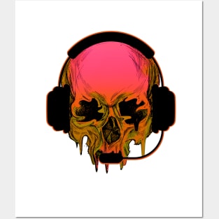 Game or Die - Gamer Skull in Headset Posters and Art